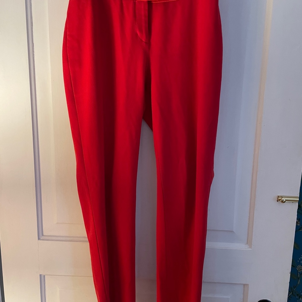 Ann Taylor Vibrant Red Straight Leg Pants